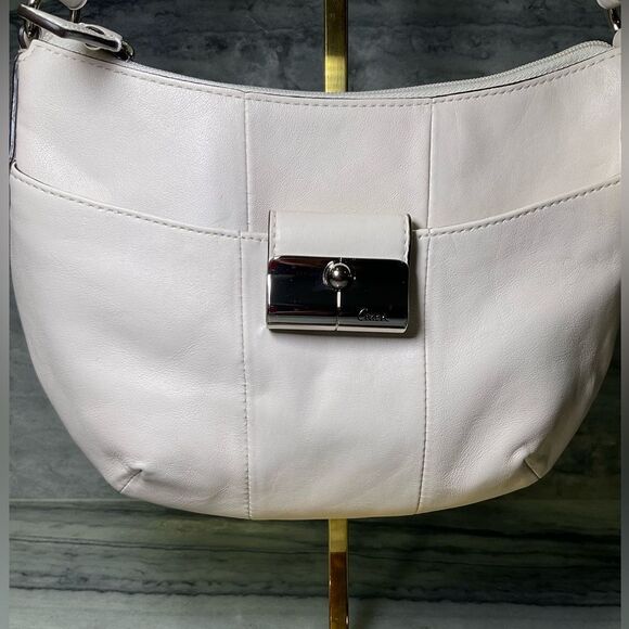 Coach White Leather Kristen Small Shoulder Bag - Picture 4 of 15